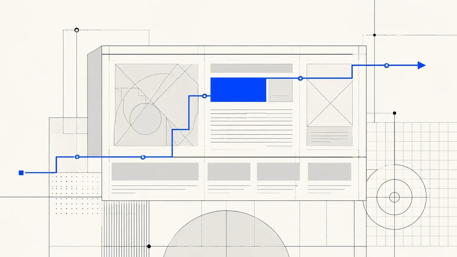 Σταθερό σύστημα design με μπλε διαδρομή απόδοσης