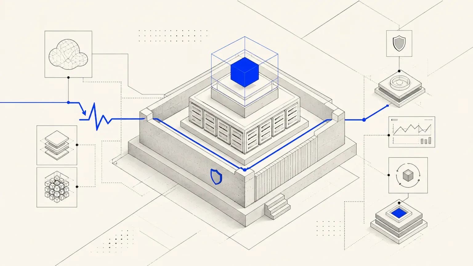 Προστατευμένη υποδομή hosting με διαδρομή παρακολούθησης και συντήρησης
