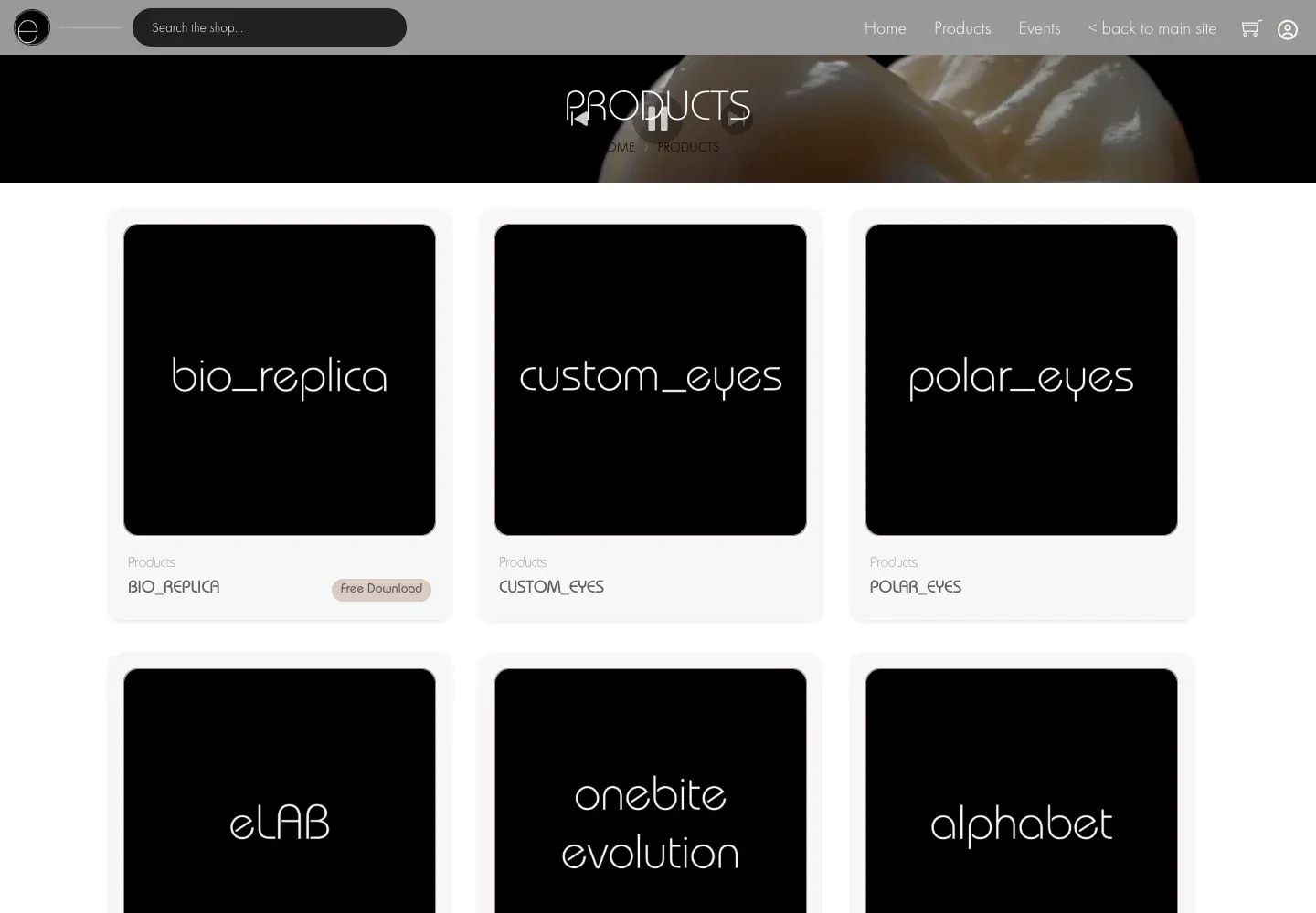 Κατάλογος εξειδικευμένων προϊόντων του Bio-Emulation Web Shop