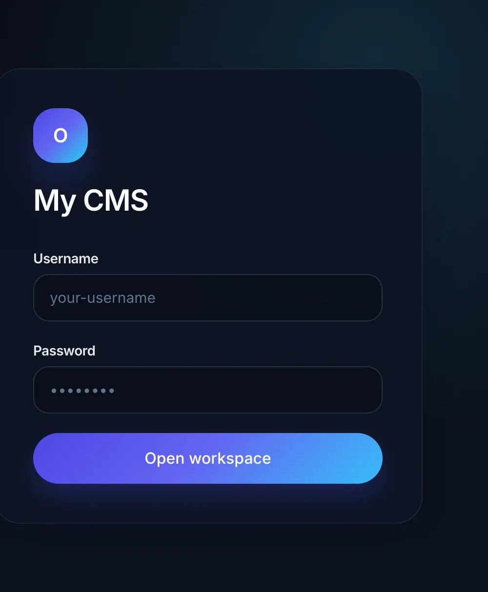 Οθόνη ασφαλούς εισόδου στο προσωπικό workspace της πλατφόρμας