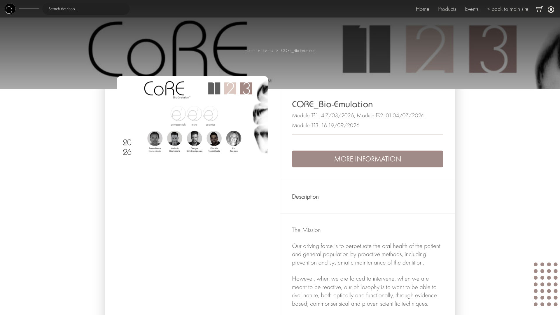 Bio-Emulation Web Shop